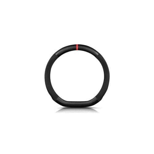 Husa volan sport tesit imitatie piele si carbon, marime M Cod: FX97