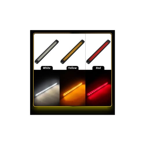 Lampa laterala LED galbena cu 3 functii lumina continua flash semnalizare dinamica 12-24V Cod: ZC-15LEDY 2