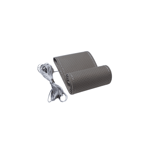 Husa volan piele cu gaurele marimea M culoare Gri Cod: LUXA399