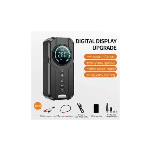 Starter auto portabil cu compresor 6000mAh Carmax Cod: 5949042311192 2