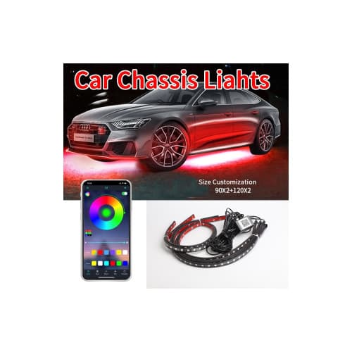 Kit banda LED RGB Digital cu aplicatie BTT sub masina 12V Cod: ZC06 4