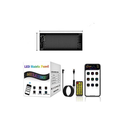 Modul panou flexibil publicitar,display RGB ,control aplicatie, USB 5V 10x35cm Cod: ZC-2064 2