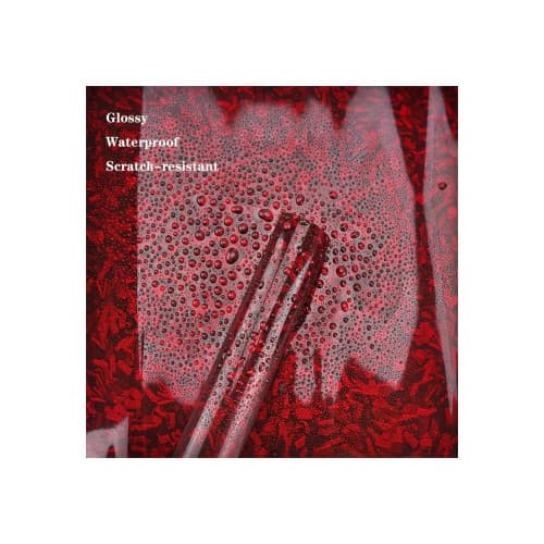 Rola folie auto autocolant Pet Premium carbon forjat rosu 1.52m x 18m cu tehnologie eliminare bule Cod: PET10159 2