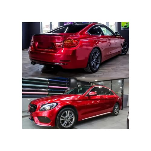 Folie auto autocolant PET premium rosu liquid metal cherry red 1x1.52m Cod: SP1026V 4