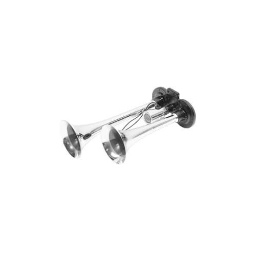 Claxon 2 trompete 12/24V pentru compresor aer auto crom-negru Cod: DISBS76 2
