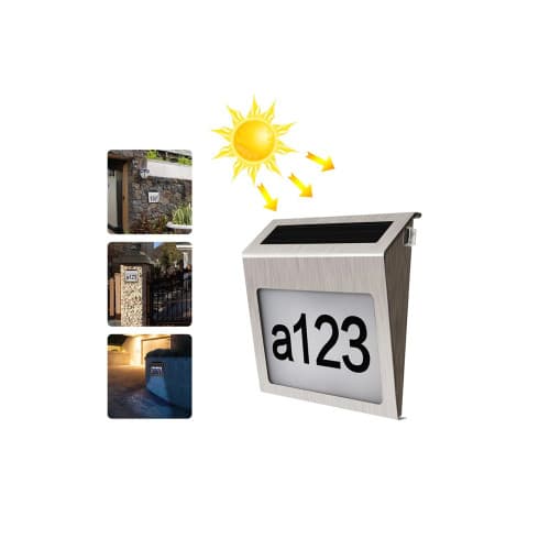 Lampa LED 0,18W cu afisare numar, panou solar 2V/80mA si baterie 1,2V/1200mAh Cod: BK69213