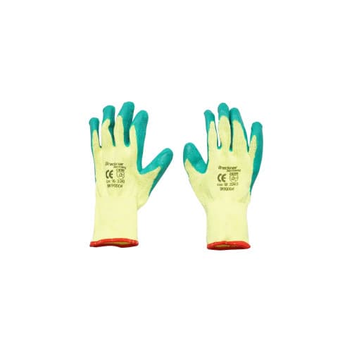 Manusi de lucru din bumbac latex galben-verde marimea 10 Breckner Germany Cod: BK90004 2