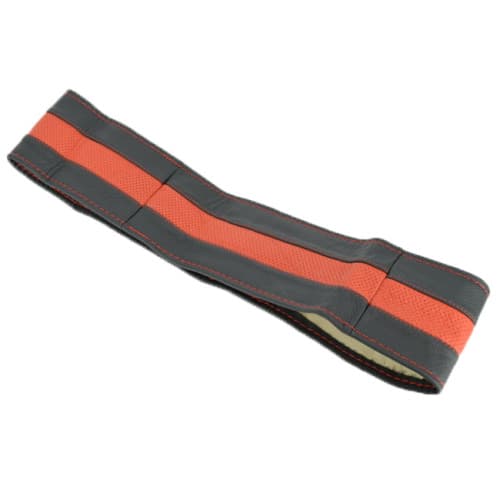 Husa volan piele cu ac si ata rosie, marimea M. COD: K101 2