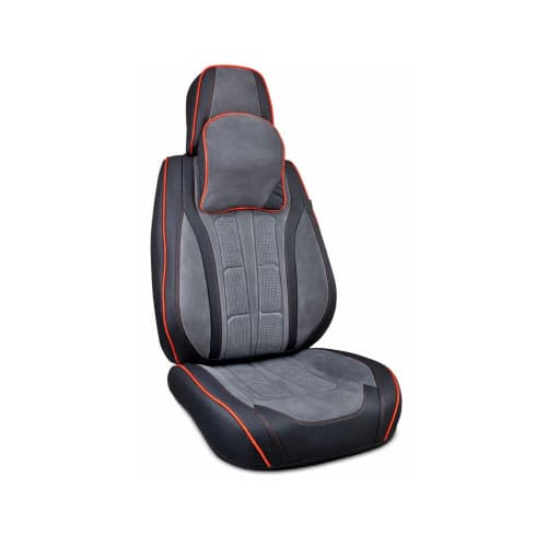 Huse scaune auto universale fractionate 9D Premium fata si spate negru cusatura rosie Cod: HNG1407-5 3