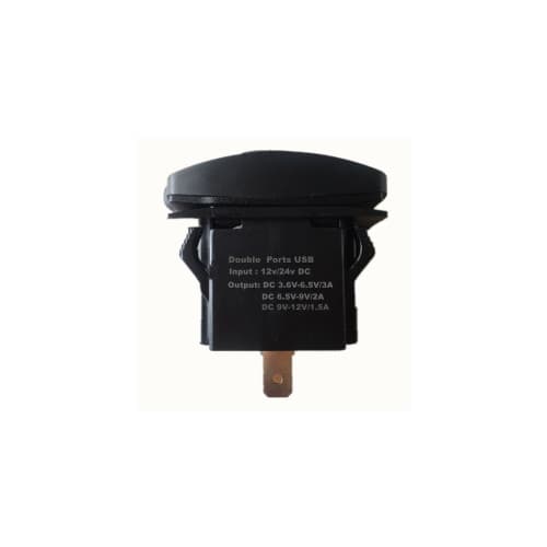 Mufa bord incarcator USB QC3.0 cu voltmetru 12-24V Cod: DS2057 4