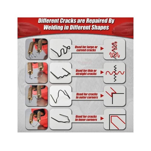 Set 100 cleme pentru pistol reparat plastic 0.8mm otel inoxidabil Cod: K18028-13 4