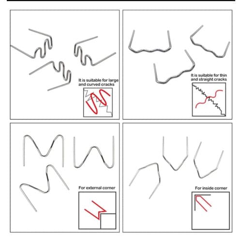 Set 100 cleme tip V pentru pistol de reparat obiecte din plastic 0.8mm Cod: K18028-4 4