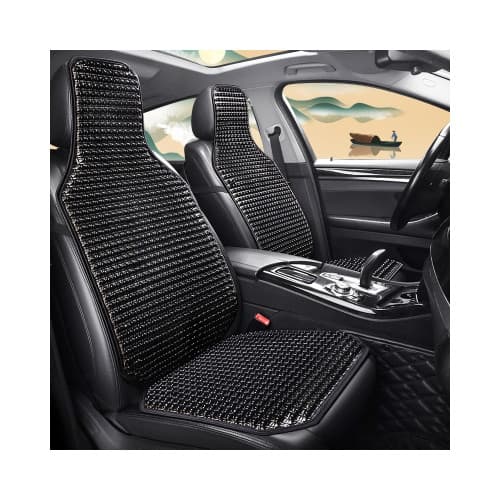 Husa scaun auto cu bile din lemn culoare Neagra 122x42cm Cod: PGP08 2