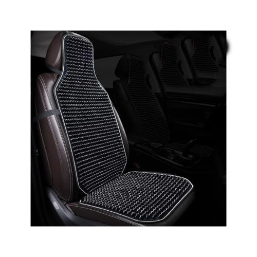 Husa scaun auto cu bile din lemn culoare Neagra 122x42cm Cod: PGP08 3