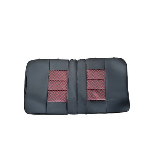 Huse scaune auto universale premium cu bancheta spate fractionata negru rosu Cod: F3001-P43 4