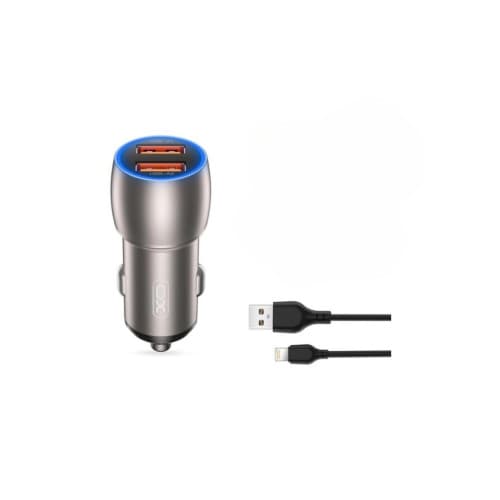 Incarcator auto SMART Quick charge USB QC3.0 36W + cablu lightning compatibil Iphone Cod: XO-CC52A