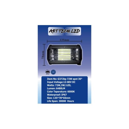 Proiector LED 72W SPOT 30° 10-30V Cod: G372BP 3