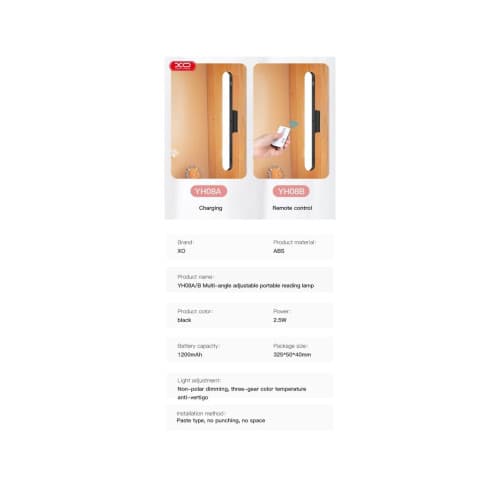 Lampa LED reincarcabila cu telecomanda 1200mAh Cod: XO-YH08B 3