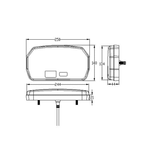 Lampa spate 240x130, LED, 5 functii, cu mers inapoi Cod: SL-5039 2