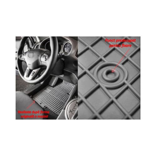 Covoare interior cauciuc El Toro compatibile Nissan Qashqai I +2 Crossover +2 2006–2013 Cod: 410374 P50 2