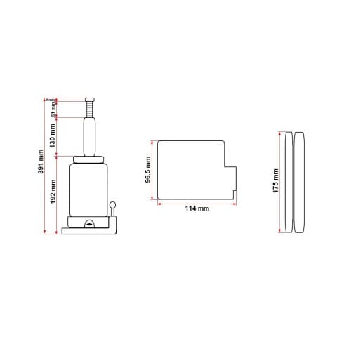 Cric hidraulic 8 tone 200mm Cod: DISCRH8 2