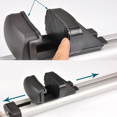 Bara portbagaj universala transversala din aluminiu cu cheie 120cm Cod: FLEX Argintiu 3