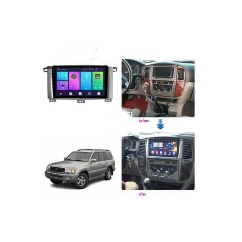 Rama Navigatie 9" cu cablaj compatibila Toyota Land Cruiser J100 2002-2008 Cod: NV3208 / GR1 2