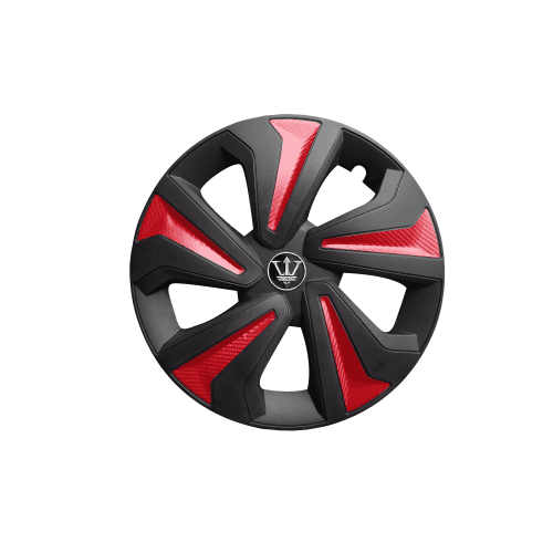 Set 4 capace roti model EVO negru+rosu 15" Cod: WK3-1RD-15