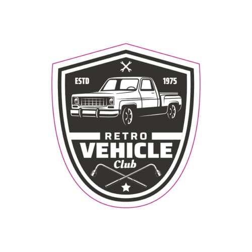 Abtibild "RETRO VEHICLE CLUB" Cod: TAG 012 / T2