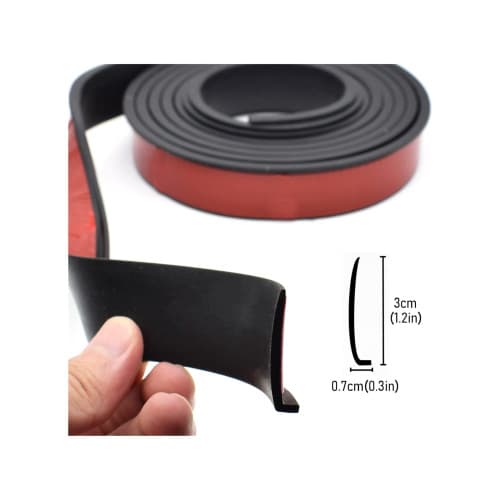 Set 4 ornamente protectie aripa universale cauciuc negre 1.6m x 5.5cm Cod: FS-7016 3