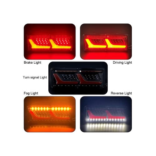 Set lampa LED 5 functii 12V-24V cu semnal dinamic Neon Effect 32x13cm pentru duba, camion Cod: ST0419 3