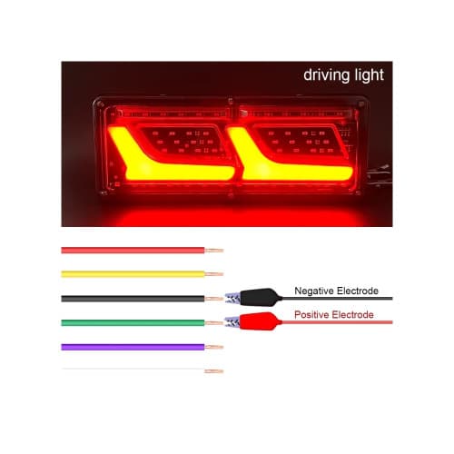 Set lampa LED 5 functii 12V-24V cu semnal dinamic Neon Effect 32x13cm pentru duba, camion Cod: ST0419 4