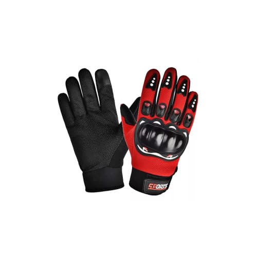 Manusi Moto, Atv, Bicicleta cu protectii, Marime universala, Rosu - Negru Cod: 11371 3