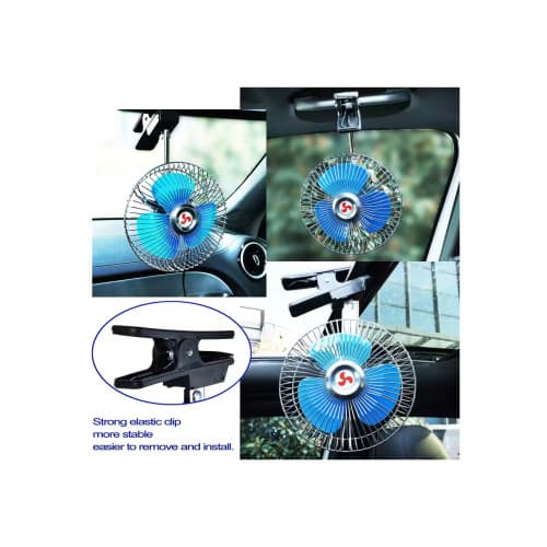 Ventilator auto rotativ 6" 12V cu prindere tip clema Cod: FST-V12106 4