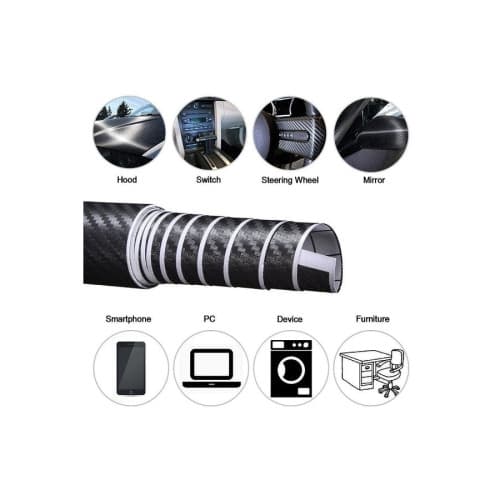 Folie carbon 3D neagra 1.27mx1m Cod: KM9003 4