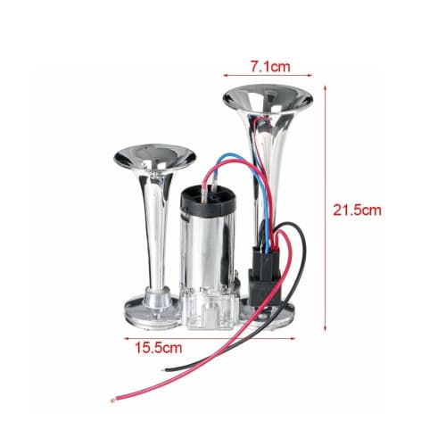 Claxon cu 2 goarne si compresor 12V Cod: CA618 2