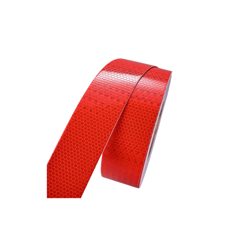 Banda reflectorizanta tip fagure culoare Rosie 5cmx25m Cod: CH-022R 2