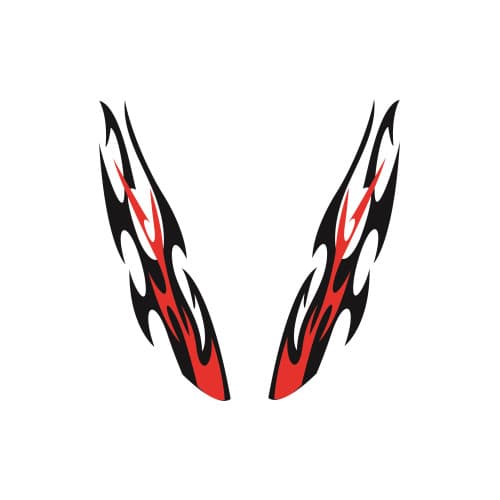 Set 2 abtibilduri Flacari auto decorativ pentru exterior si interior Cod: DZ-26