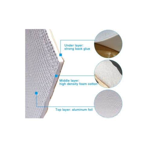 Rola insonorizant aluminiu 6mm izolatie fonica si termica 1mx10m Cod: 022AL 3