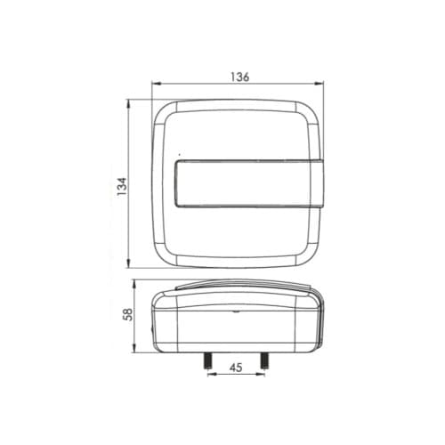 Lampa stop patrata LED SMD 24V Cod: 202101-D 3