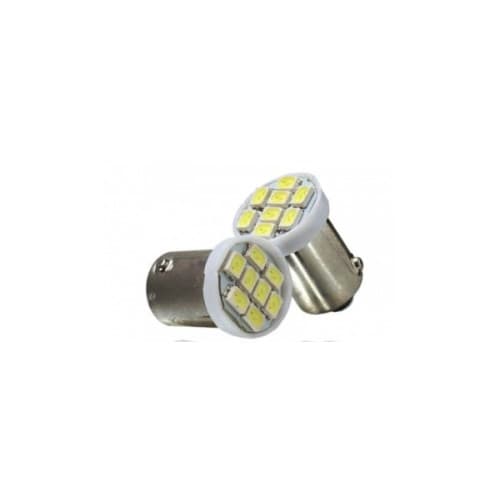Bec auto BA9S 8 LED 1206, 12V, lumina alba 80 lm Cod: JSUN47