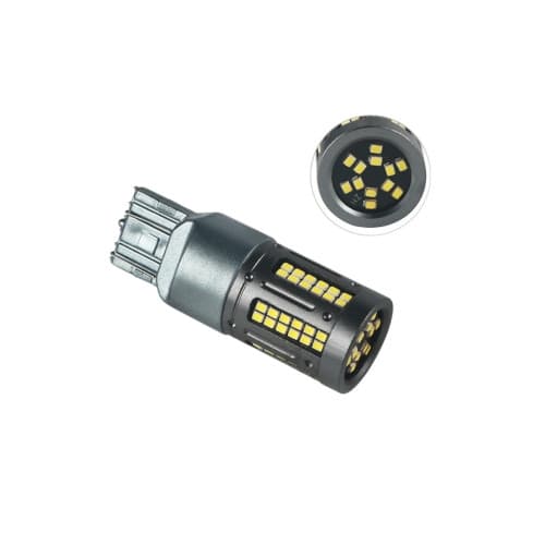 Set 2 becuri 2 faze T20 7440 84SMD Canbus 12V-24V nonpolar lumina alba 1000 lumen 25W Cod: HH012