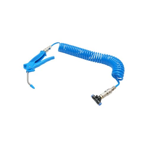 Pistol aer curatat praful cu furtun spiralat si mufe rapide de conectare albastru Cod: DISLA45 3