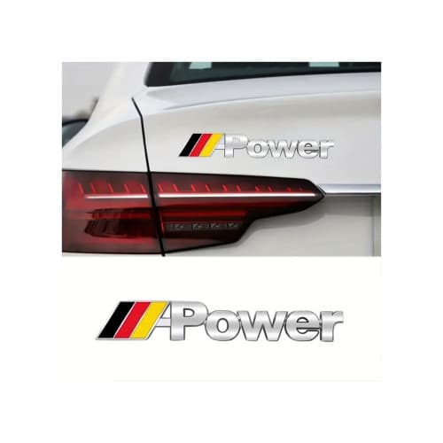 Ornament metalic auto Power cromat 14x2 cm Cod: JST-07 2