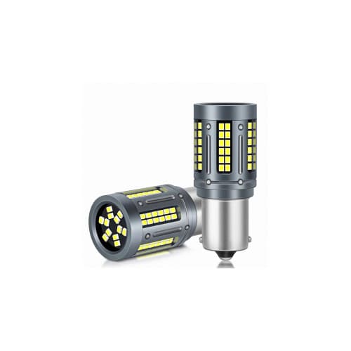 Set 2 becuri o faza T.V. BA15S 84SMD Canbus 12V-24V nonpolar lumina alba 1000 lumen 25W Cod: HH002