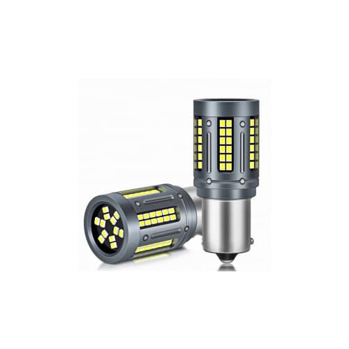 Set 2 becuri o faza T.N. BAU15S 84SMD Canbus 12V-24V nonpolar lumina alba 1000 lumen 25W Cod: HH005
