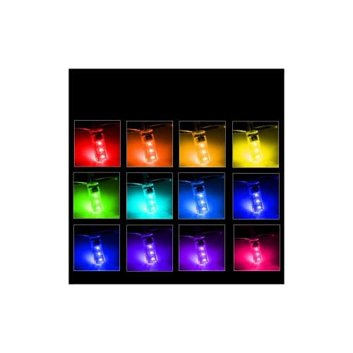 Set 2 becuri T10 RGB cu telecomanda IR 6SMD 5050 12V Cod: HH027 4