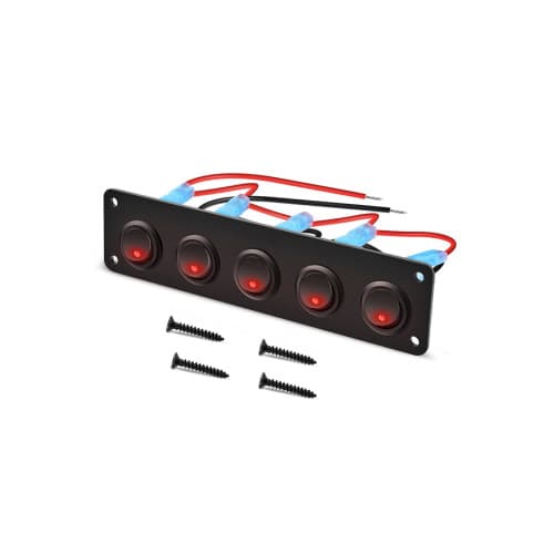 Panou cu 5 intrerupatoare 12V 20A Cod: SPA32