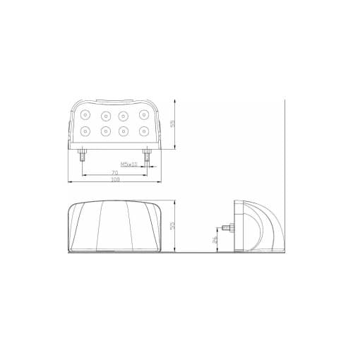 Lampa numar LED Fristom 12-24V Cod: FT-026 2