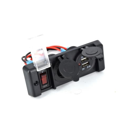 Panou intrerupator cu mufa bricheta si USB 12V Cod: SP-030 3